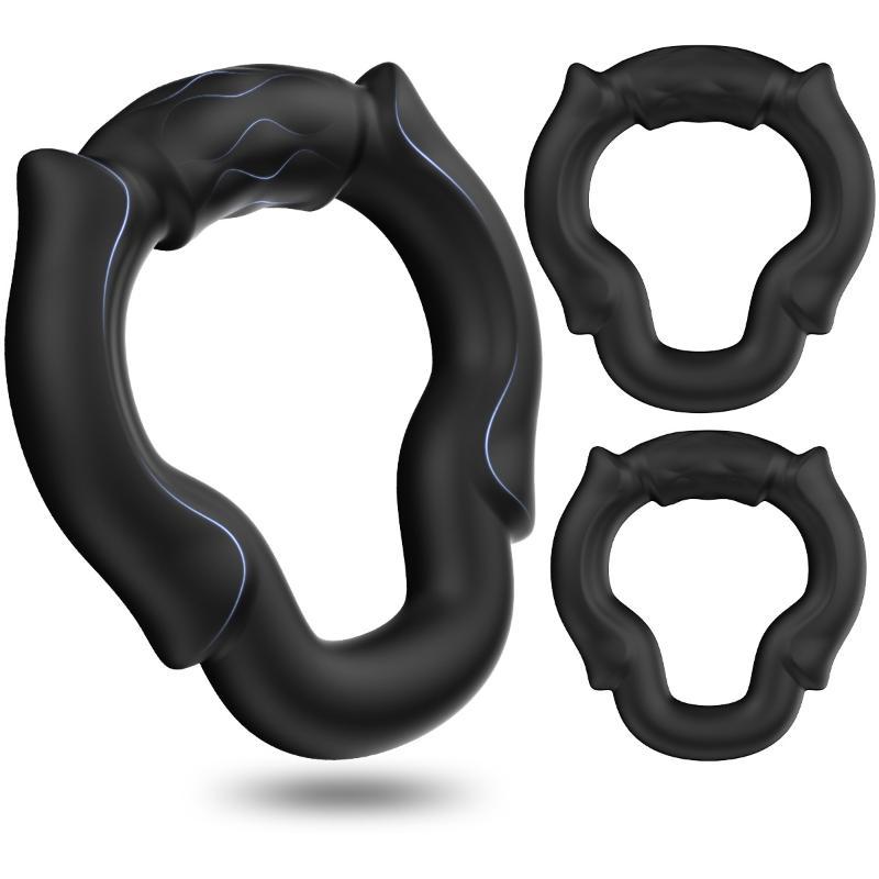 Couple Ring Set - Anneau de pénis pour hommes, 3