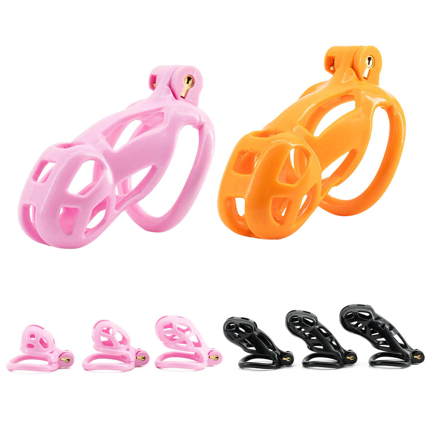 Couple Ring Set - Cage de chasteté en Nylon CB,