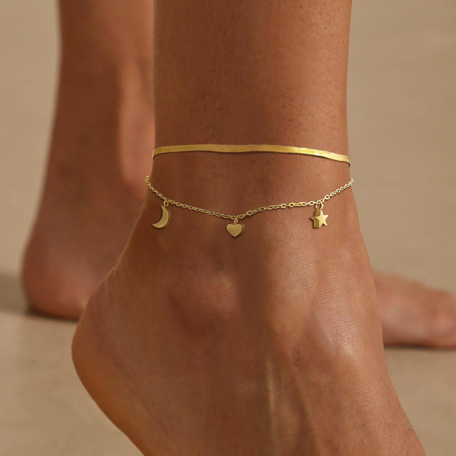 Jc Jewelry & Watches - Bracelets de cheville en acier inoxydable