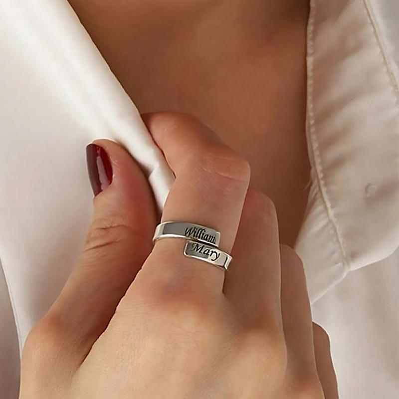 Couple Ring Set - Bague de rencontre en acier inoxydable
