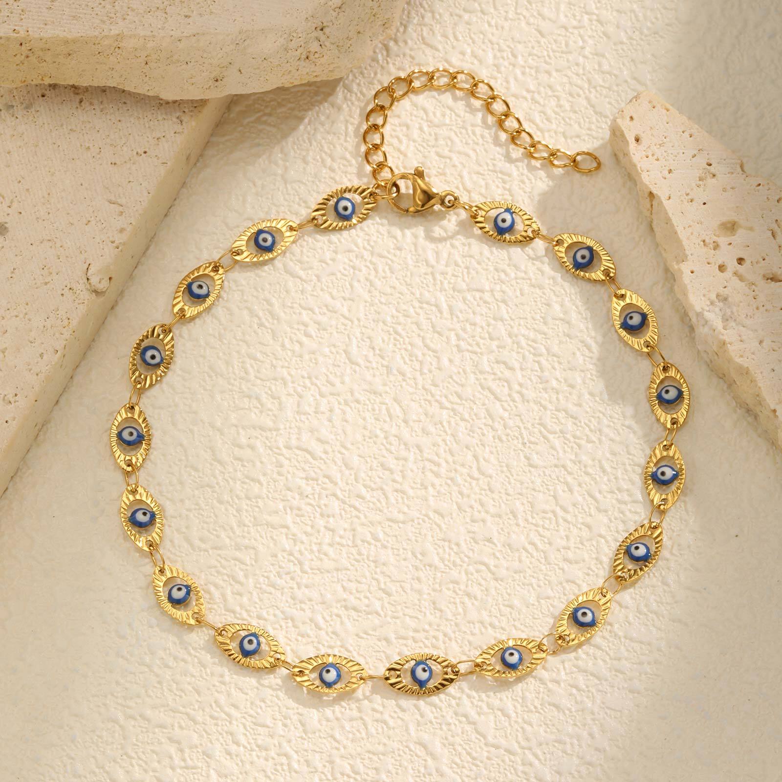 Jc Jewelry & Watches - Bracelet de cheville œil porte-bonheur pour