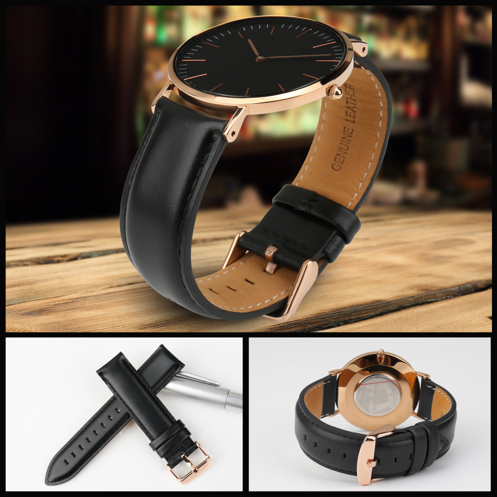 Bracelet de montre en cuir vér - Daniel Wellington Watches & Jewelry Online Store avis et prix