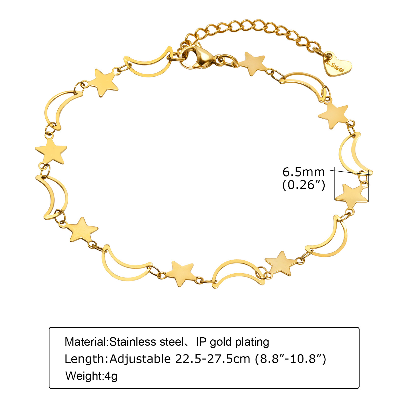 Dainty Hollow Star Moon Anklet - Jc Jewelry & Watches avis et prix